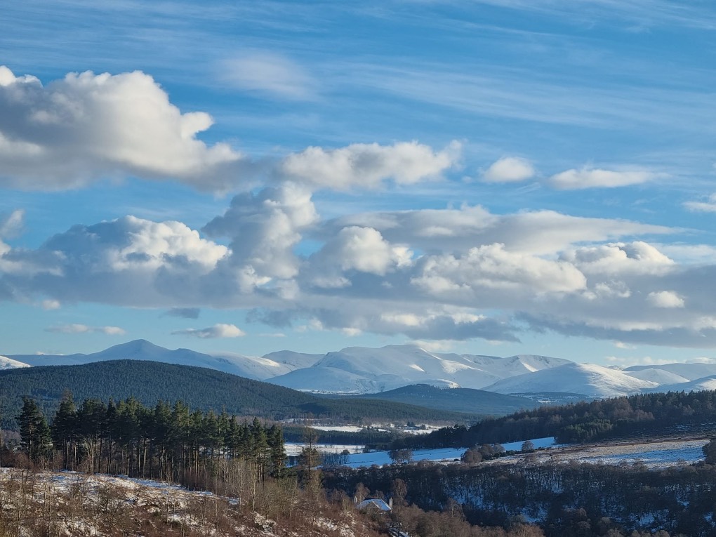 Grantown on Spey, Moray, Looking towards the Cairngorms. ...