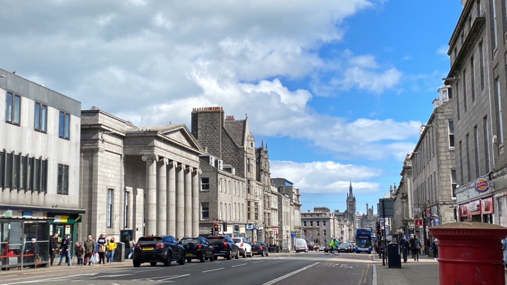 Aberdeen, , Sunshine and clouds over Union Street ...
