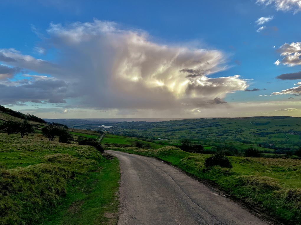 leek, staffordshire, Evening showers staffordshire moorlands....