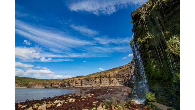 Near to Wareham. Waterfall, Kimmeridge Bay. Posted by JurassicCoast