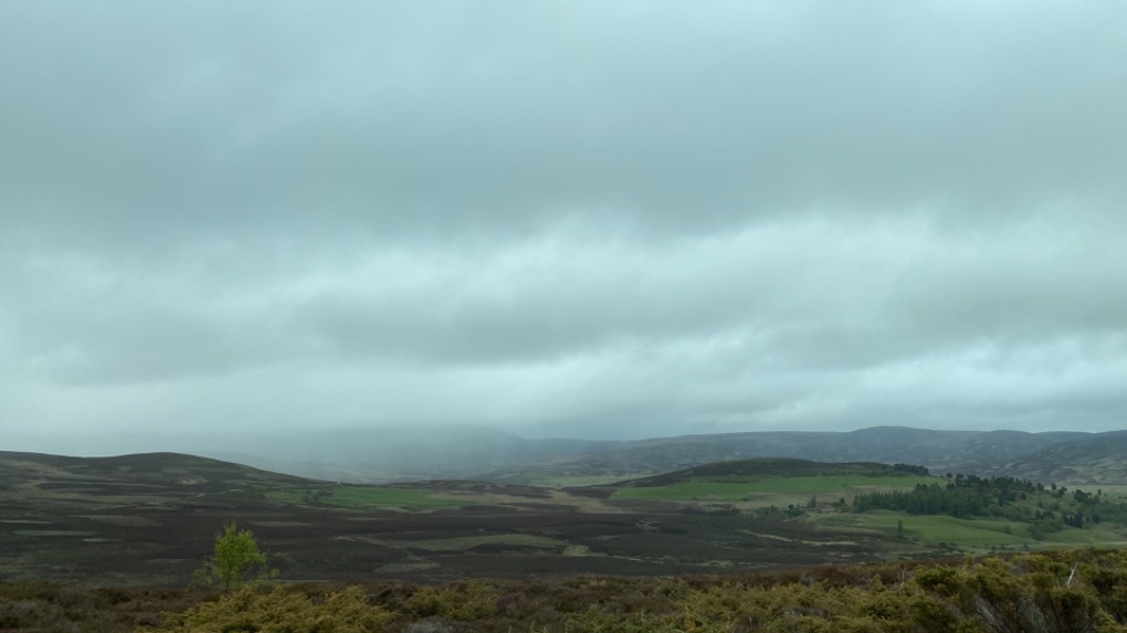 A939 between Braemar and Tomintoul, Aberdeenshire, Mist on the hills ...