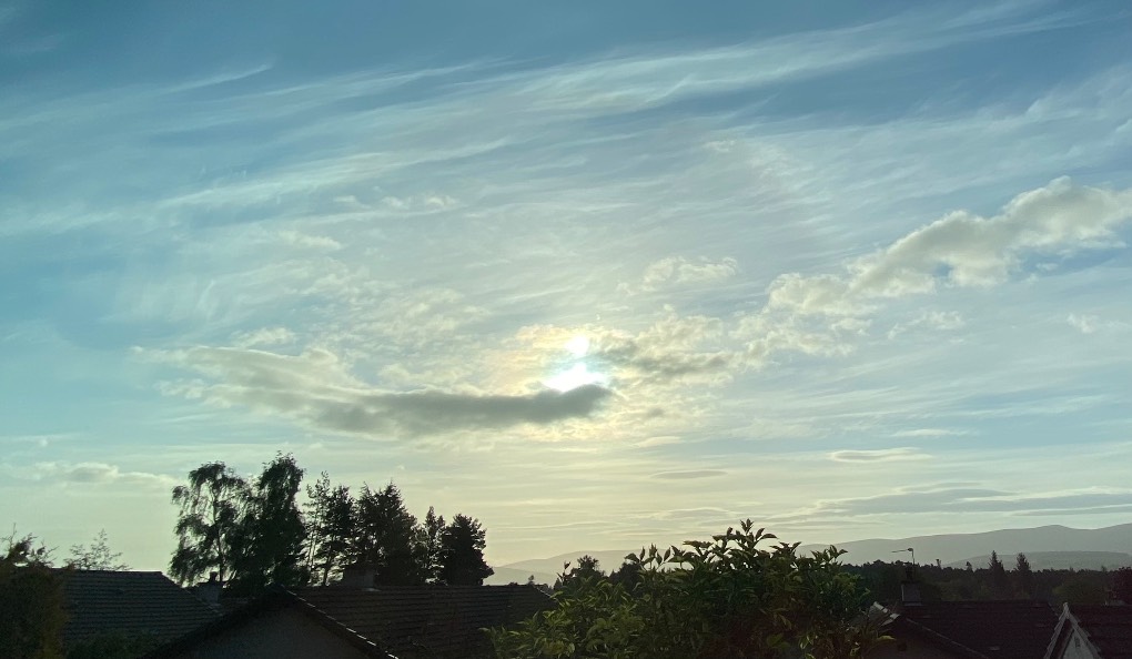 Grantown on Spey, Moray, Wee bit of a halo this morning ...