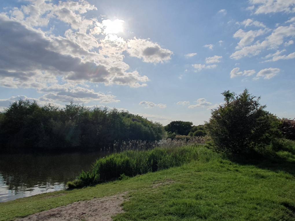 Cardiff, Cardiff, Hendre Lake at sunset...