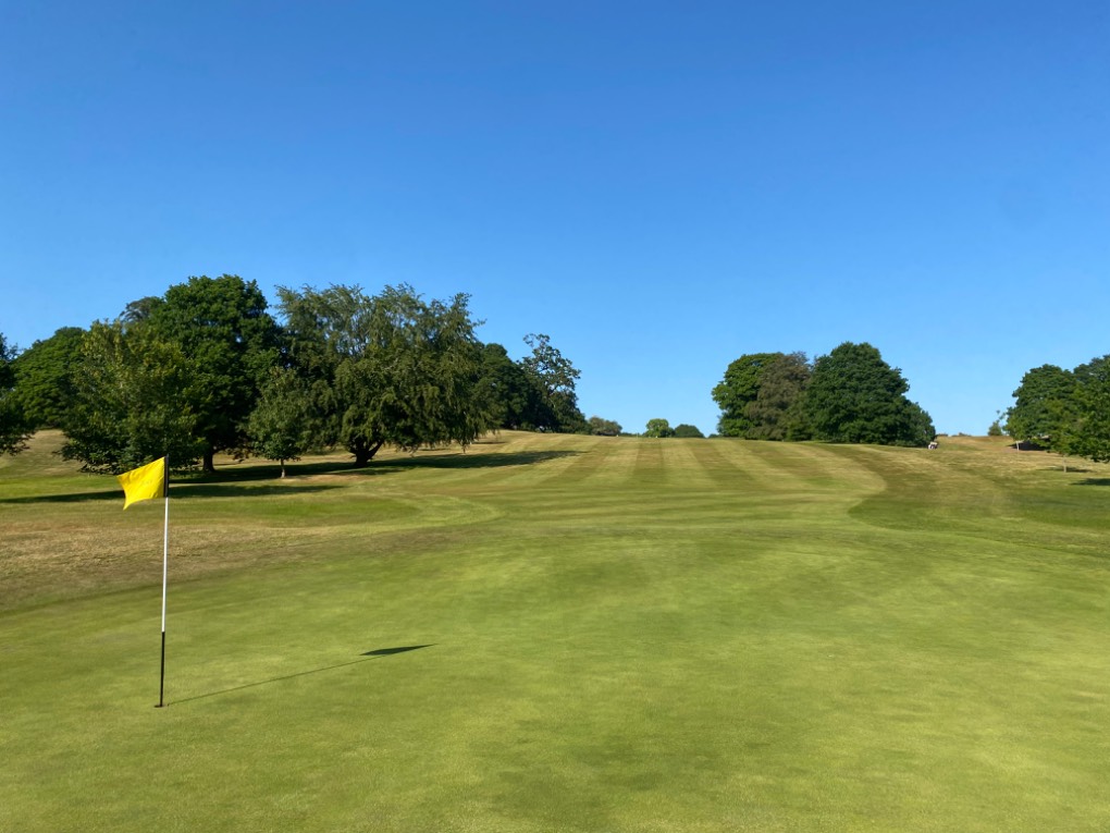 Midhurst, , Cloudless skies at Cowdray Park Golf Club, but breezy!...