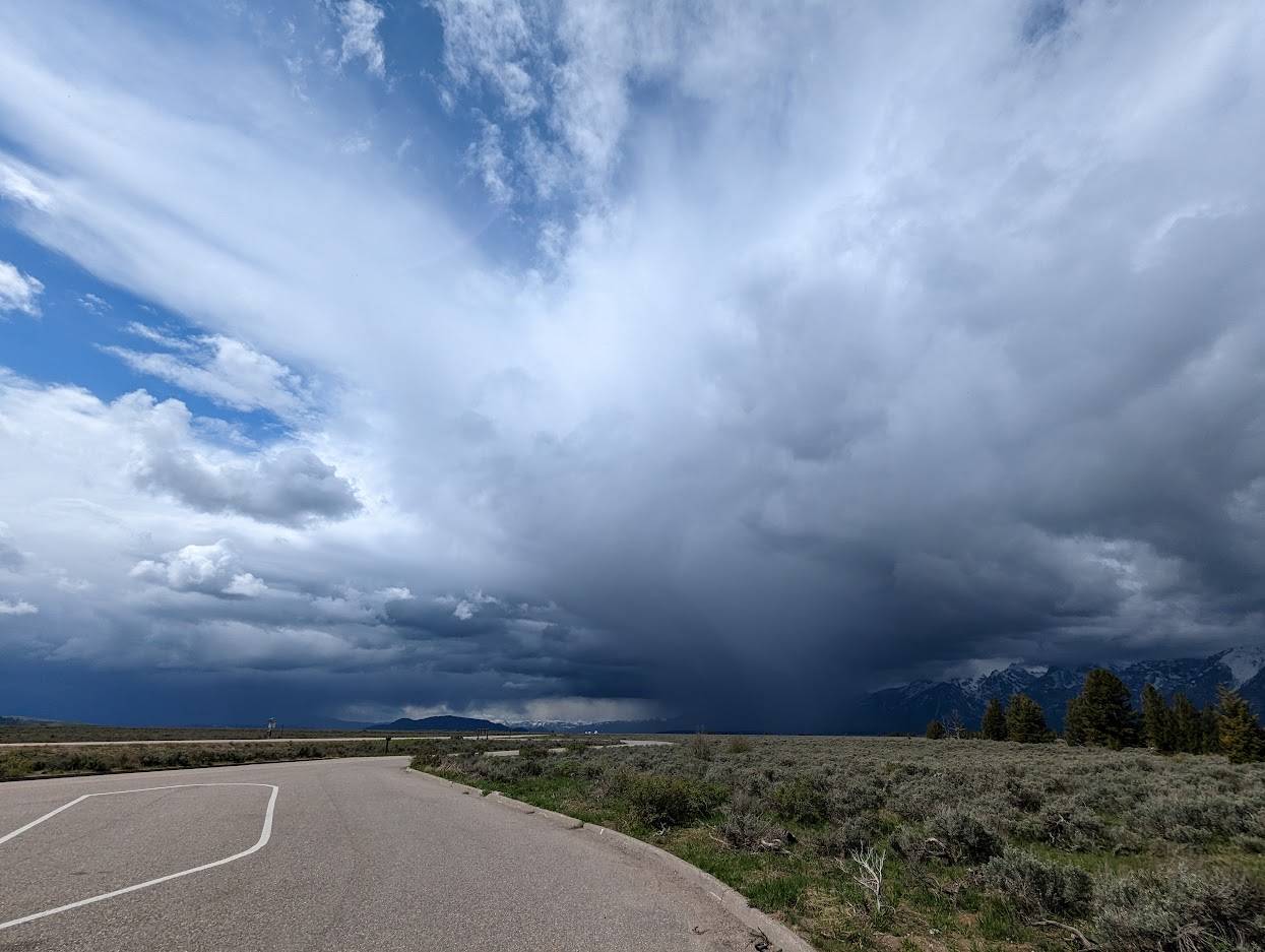 Storm approaching Grand Teton National Park, ,USA, sent by Brian Gaze
