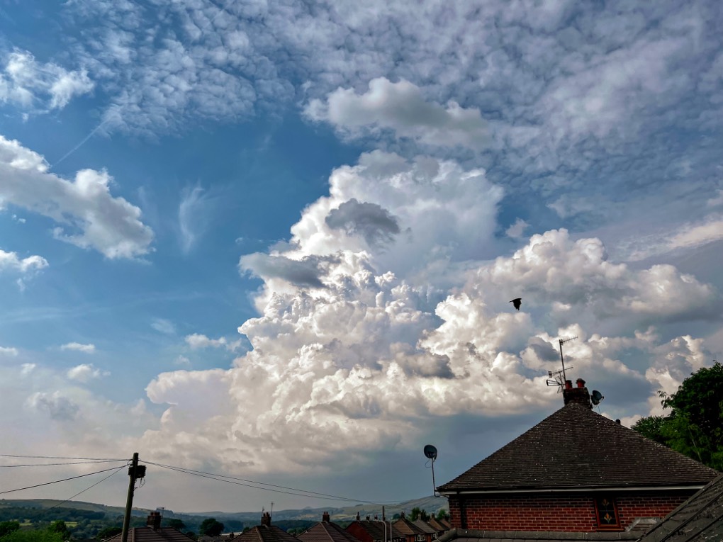leek, staffordshire, Showers building in the afternoon heat.....