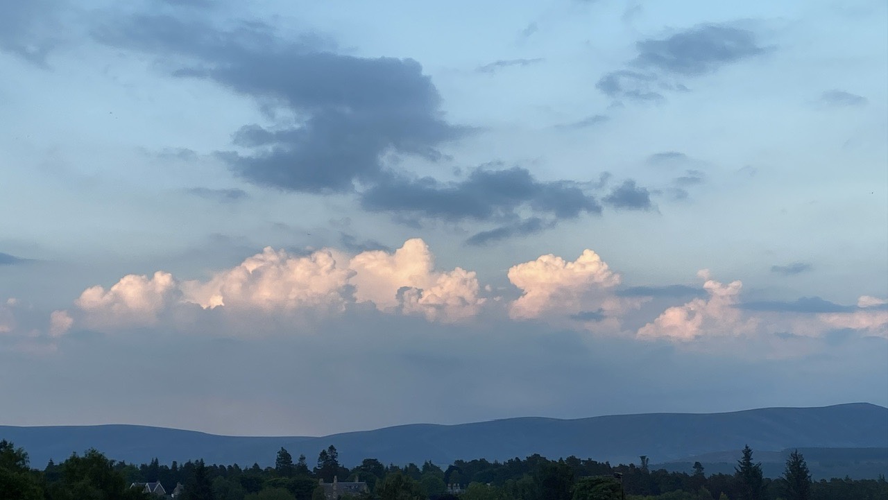 Grantown on Spey, Moray, Wee pink clouds from last night…...