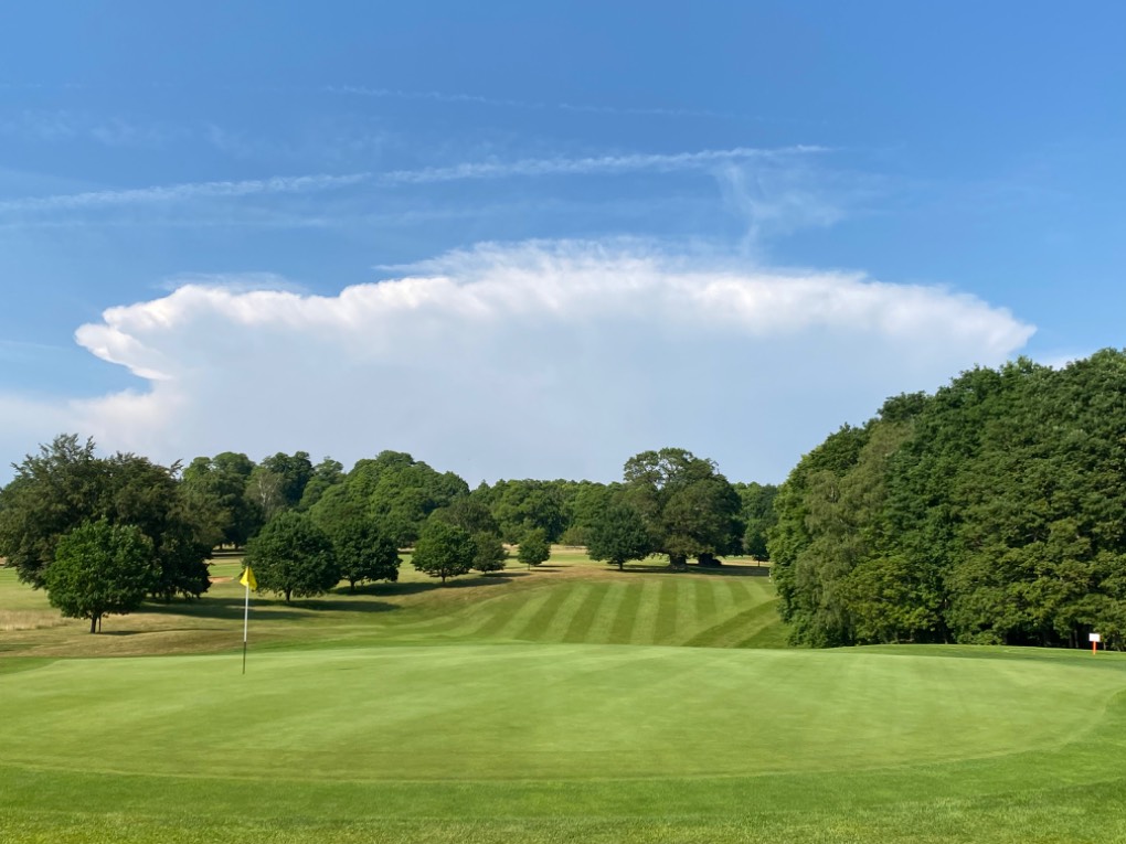 , , Distant thunderhead at Cowdray Park golf course...