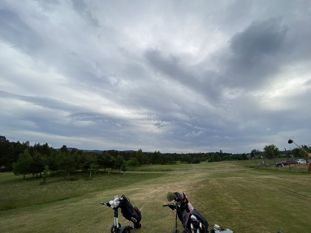 Grantown on Spey, Moray, Beautiful day for golf ...
