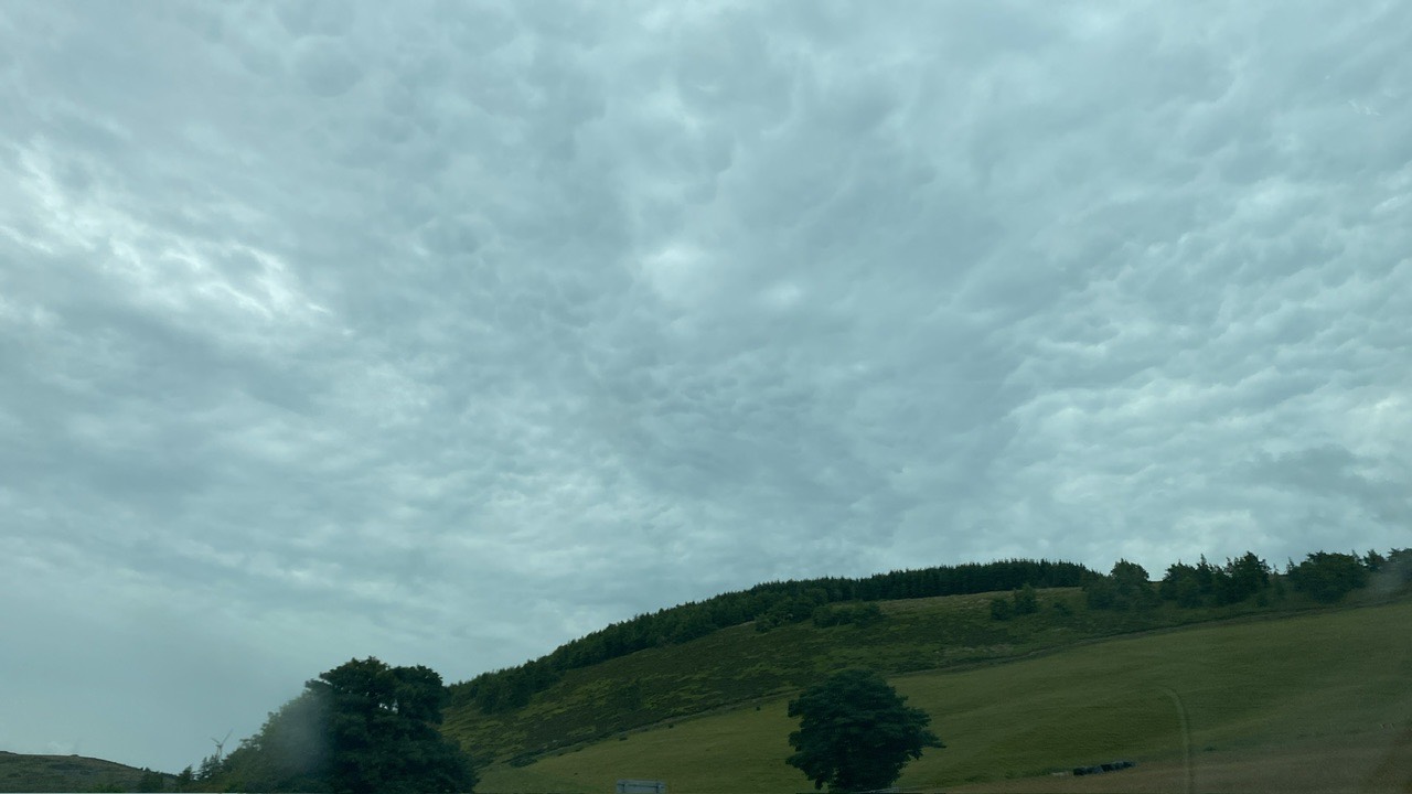 Huntly, Aberdeenshire, Bobbly clouds!...