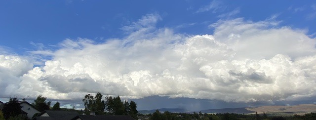 Grantown on Spey, Highlands, Big cloud approaching…....