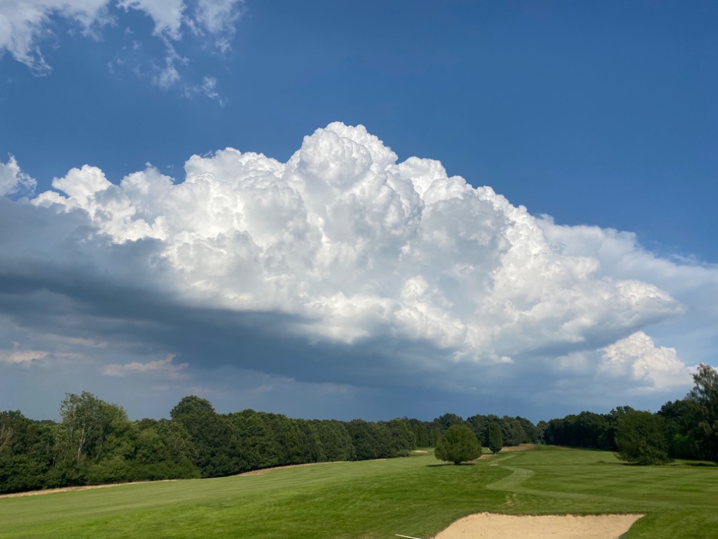 Horsham, , Distant thunder, Mannings Heath golf club...