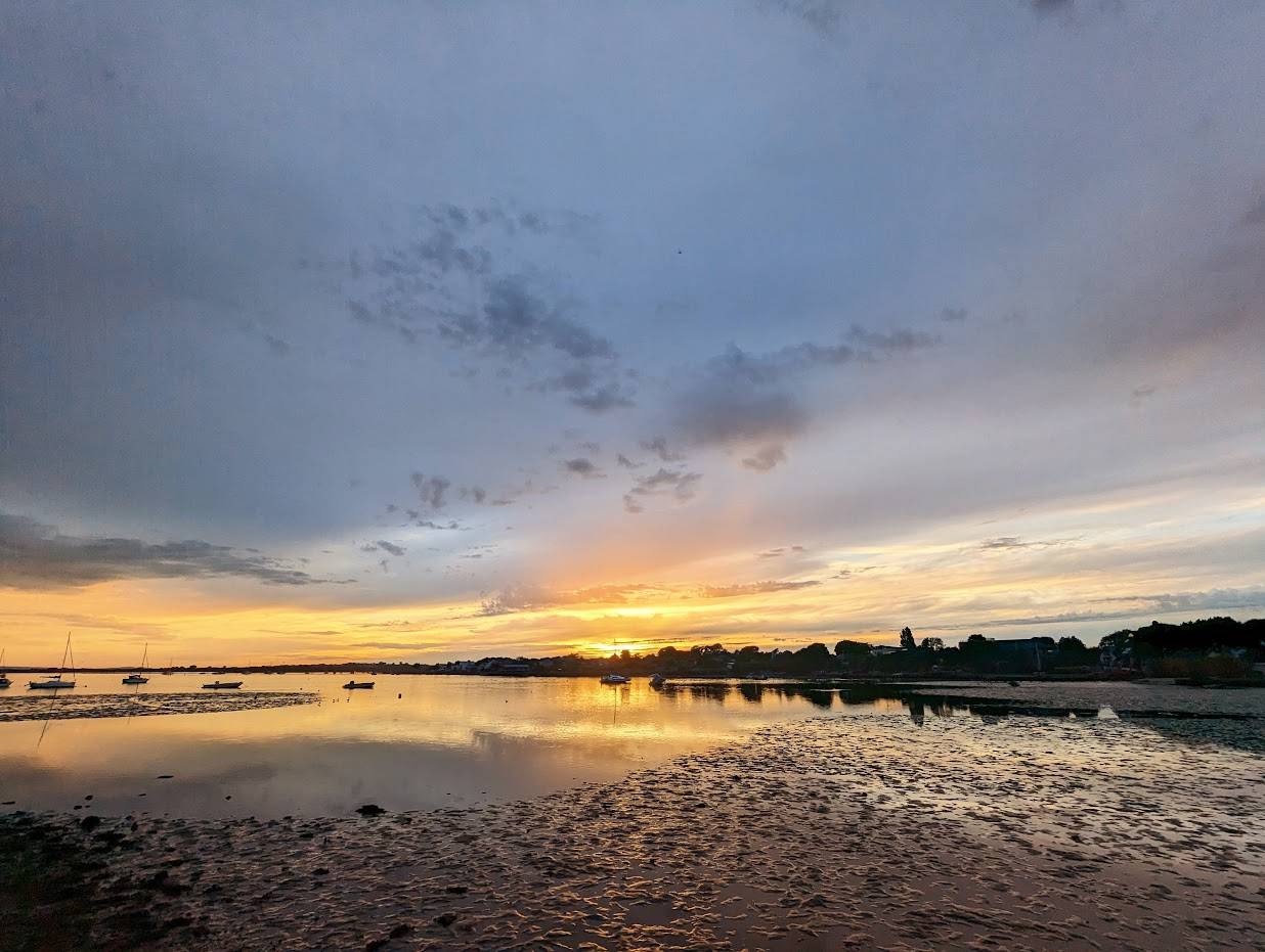 Christchurch, Dorset, Sunset in late August...