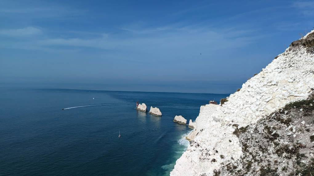 The Needles, Isle of Wight, The Needles on an exceptionally hot September day...