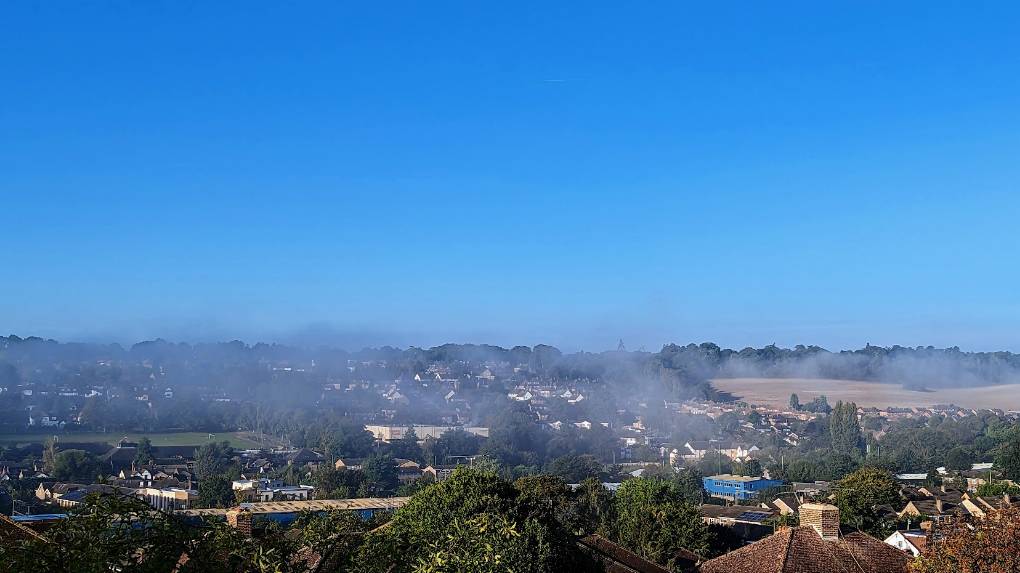 Berkhamsted, Herts, Early morning fog burning off...