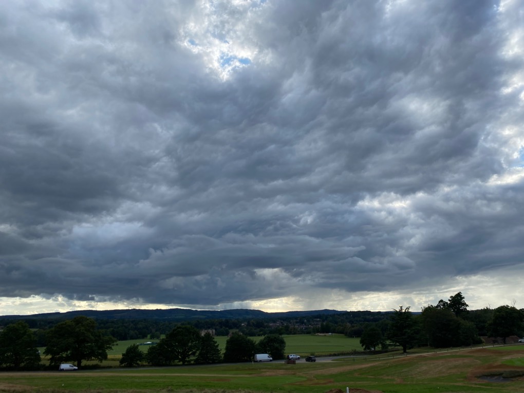 Midhurst, , Distant evening showers over the South Downs...