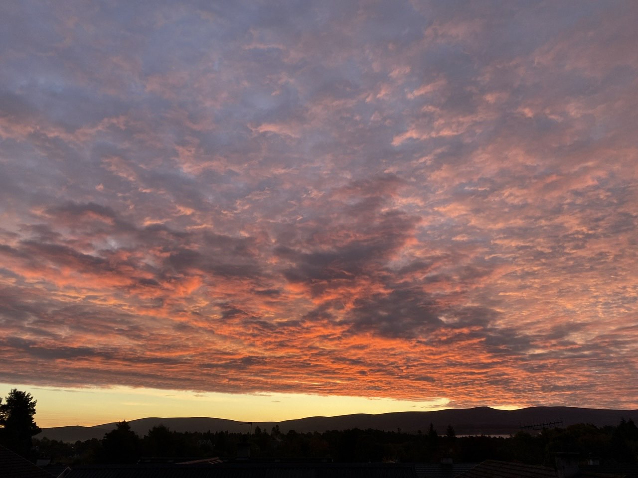 Grantown on Spey, Highlands, Nice colourful sky 5/10/23...