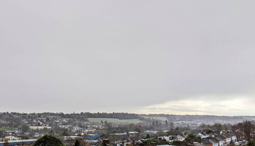 Berkhamsted, , Overcast December skies in Berkhamsted ...