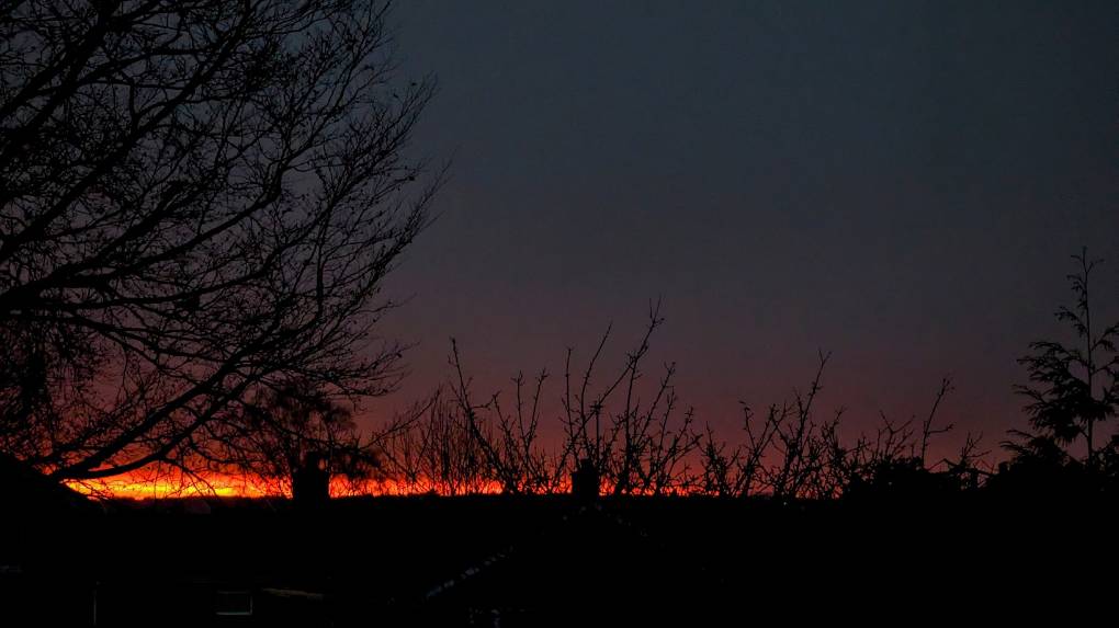 Berkhamsted, , Fiery sunrise in December...