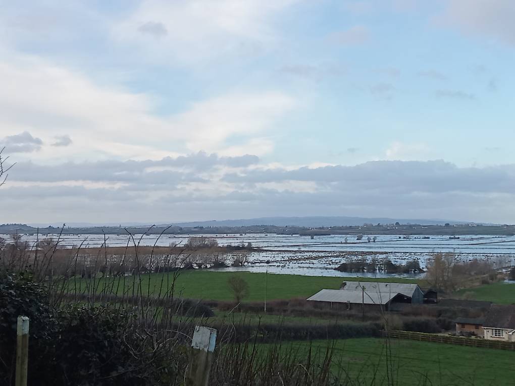 Langport, Somerset, A very wet West Sedgemoor ...