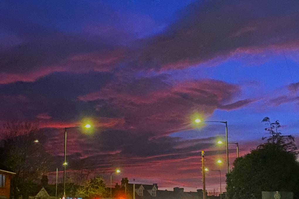 Dartford, Kent, Feb 1st sunset...