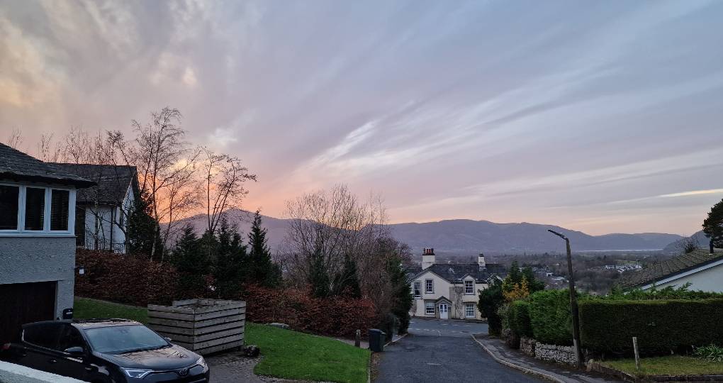 Keswick, Cumbria, Winter sky...