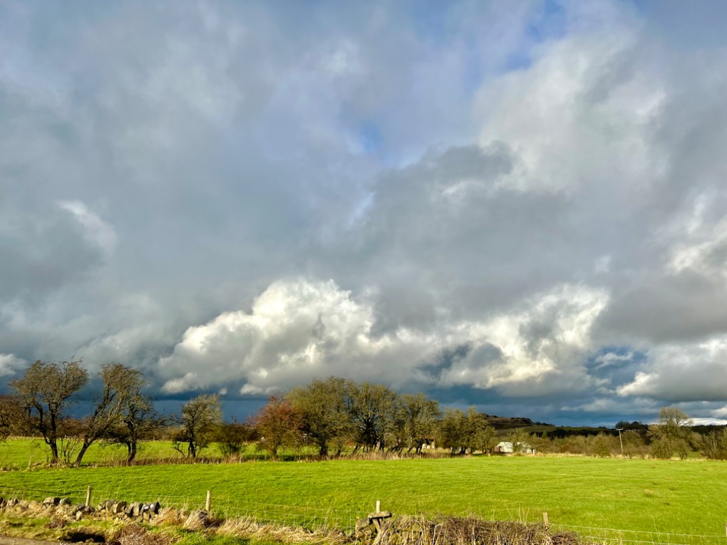 Leek, Staffordshire, Showery today but very mild .....