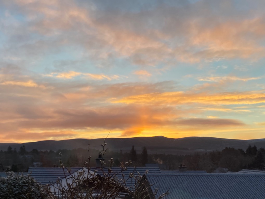 Grantown on Spey, Moray, Sunrise this morning (24th Feb)...