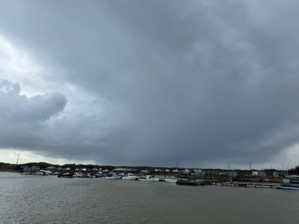 , West Sussex, Deluge inbound at Littlehampton...