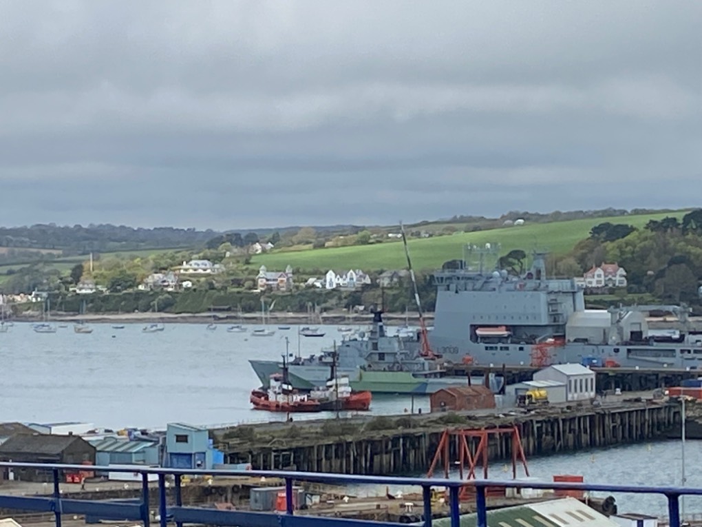 Falmouth, Cornwall, River Fal and Falmouth docks ...