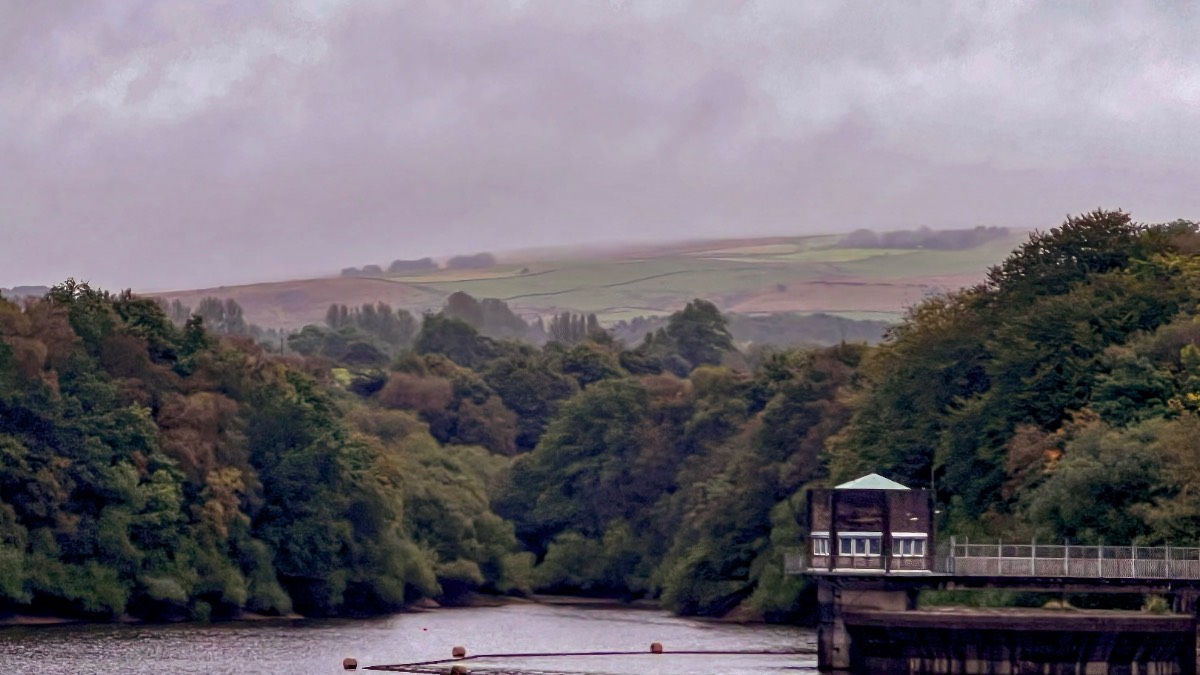 Leek, Staffordshire, Damp start at the reservoir after yesterday’s downpours....