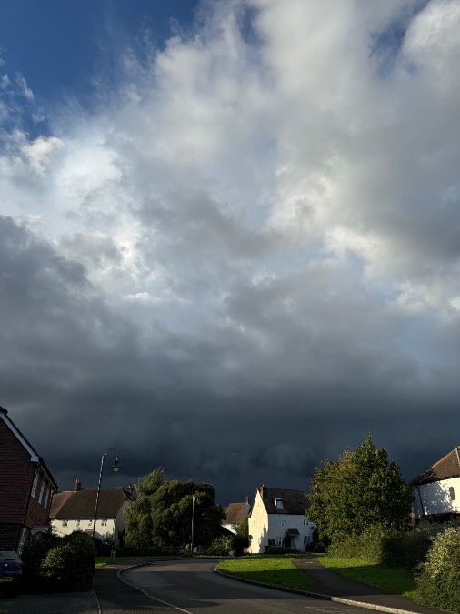 , West Sussex, Heavy evening showers near Billingshurst ...