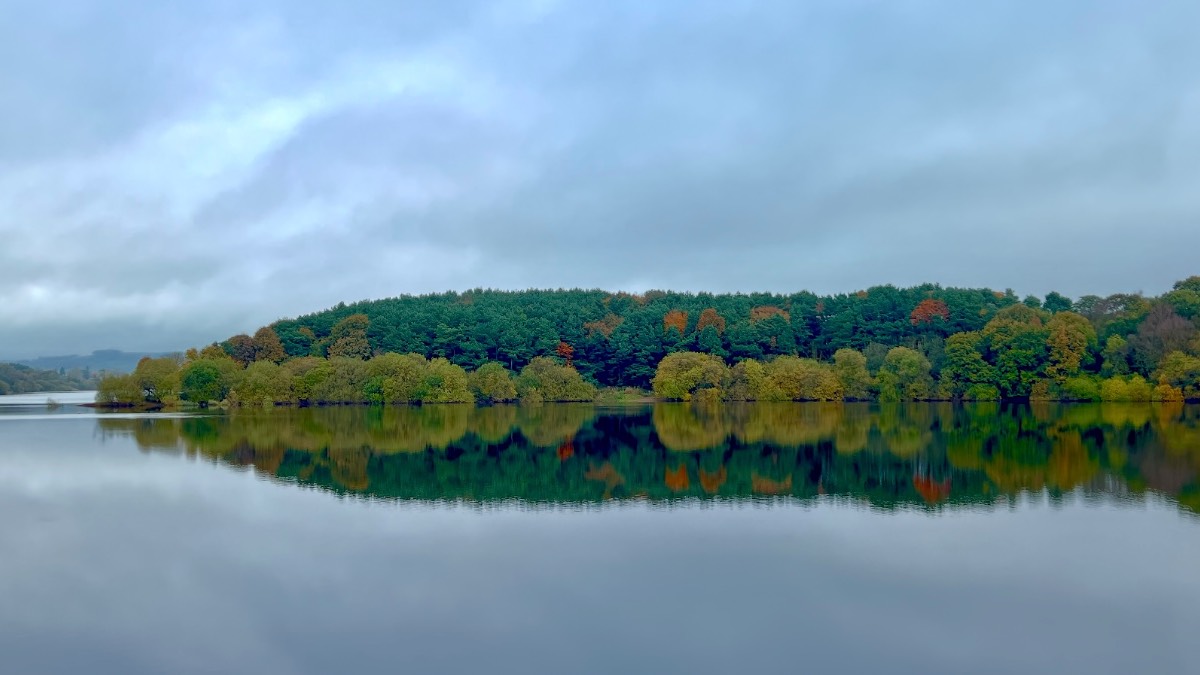 Leek, Staffordshire, Tittesworth resevoir reflecting the autumn colours....