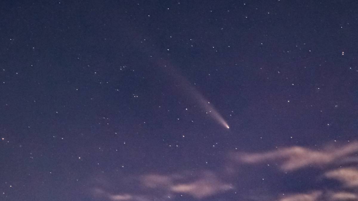 Sheffield, Sth Yorkshire, Comet Tsuchinshan-ATLAS. Single frame shot taken on Hallam Moor, W of Sheff...