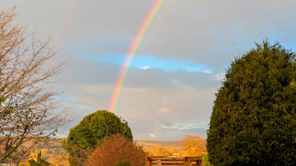 Berkhamsted, Herts, Winter rainbow...