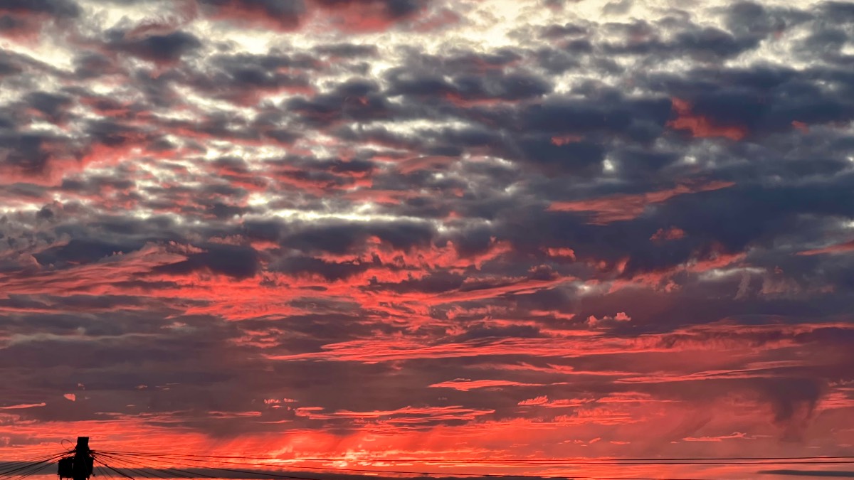 Leek, Staffordshire, Fiery sunset on christmas day....