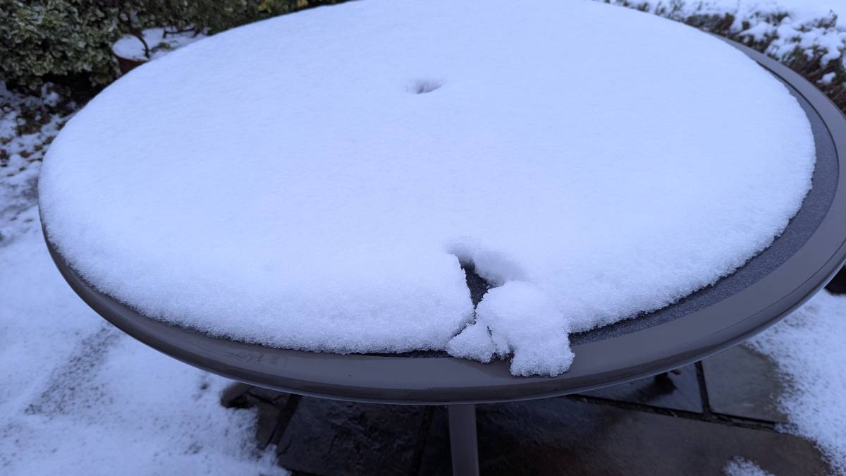 Berkhamsted, , Wet snow. Max estimated depth around 6cm...