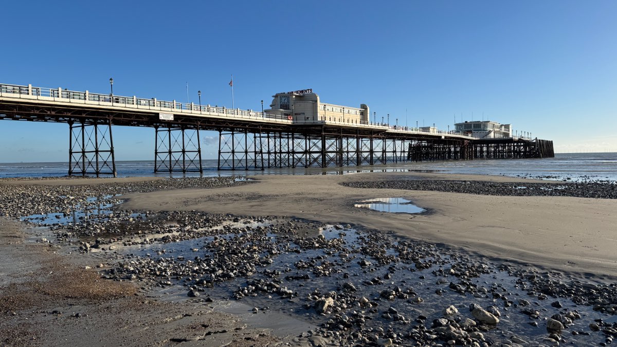 Worthing, , Perfect winter conditions at Worthing pier...