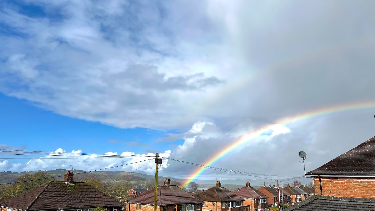 Leek, Staffordshire, Yesterday’s passing heavy shower....