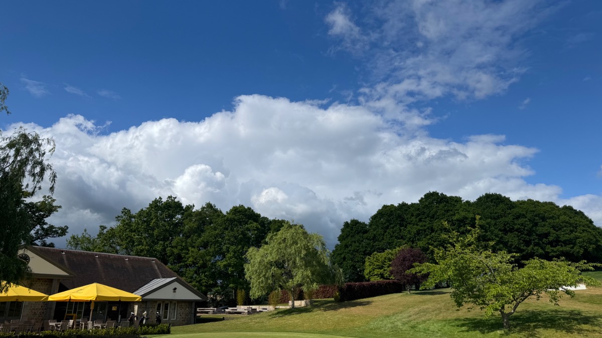 Midhurst, , Heavy shower avoided, but the heat of last week a distant memory. Cowdray P...