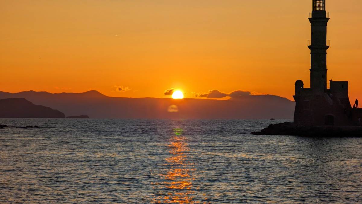 Chania, Crete, Sunset in Chania...
