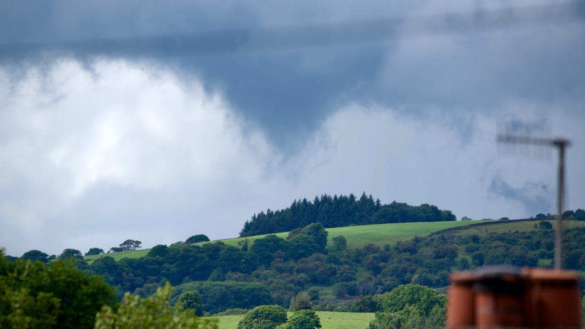 Leek, Staffordshire, Heavy thundery showers passing by this afternoon....