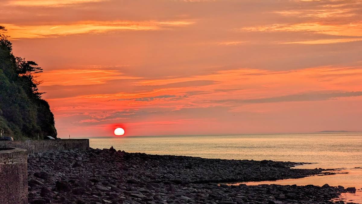 Lynmouth, Devon, Sunset in Lynmouth just before the summer solstice...