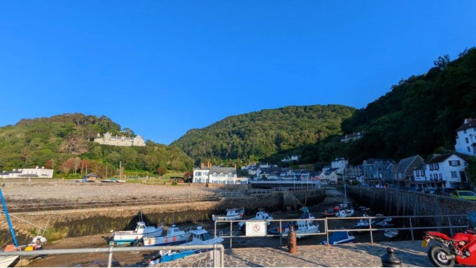 Lynmouth under cloudless skies. Posted by Brian Gaze