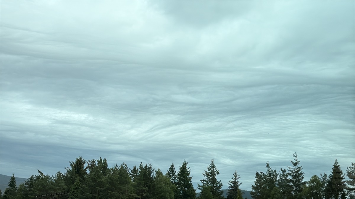 Grantown on Spey, Highlands, Wavy clouds. ...