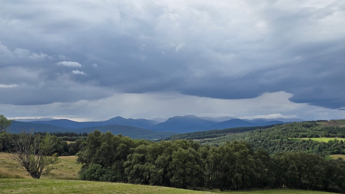 Grantown on Spey, Highlands, Showers over the Cairngorms....