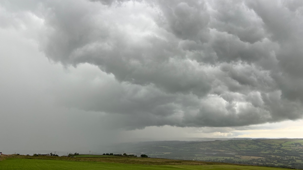 Leek, Staffordshire, Big showers and thunderstorms yesterday afternoon ...