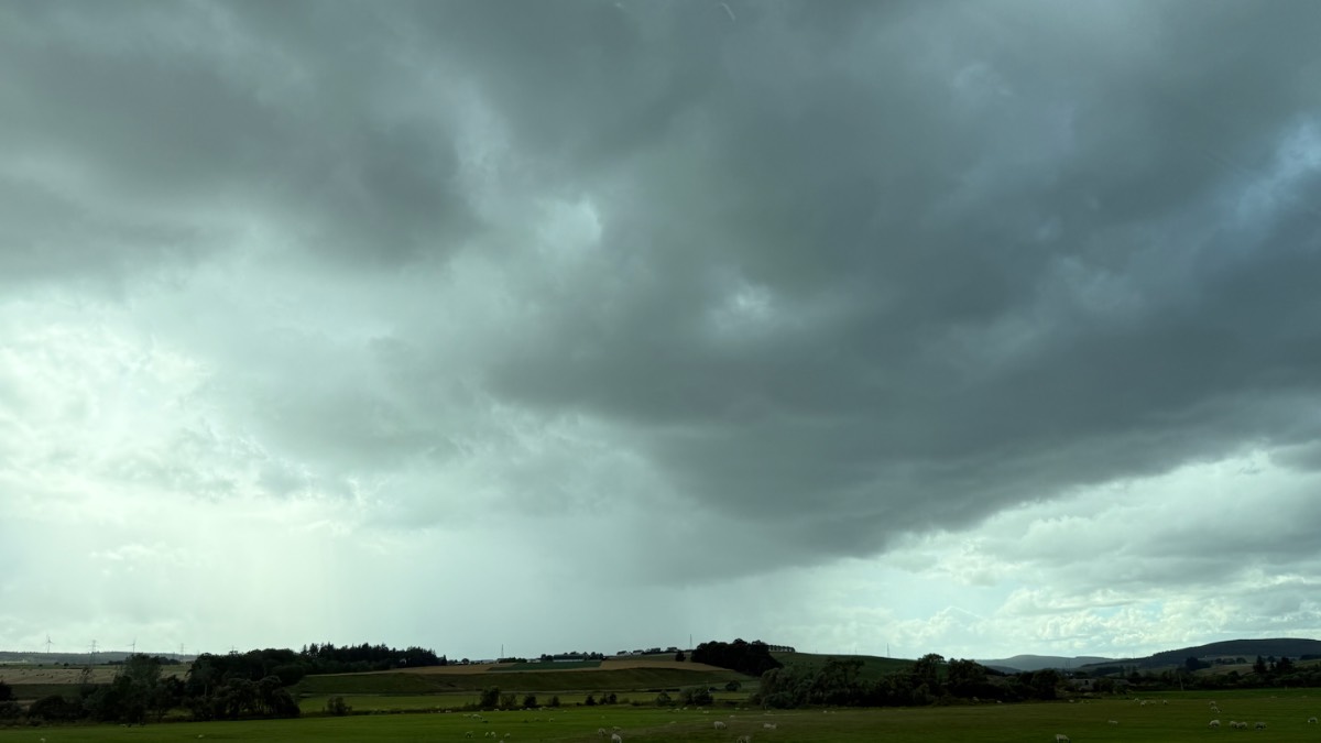 Keith, Banffshire, Shower of rain nearby....