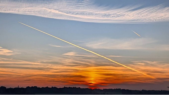Spectacular autumnal sunset. Posted by Brian Gaze