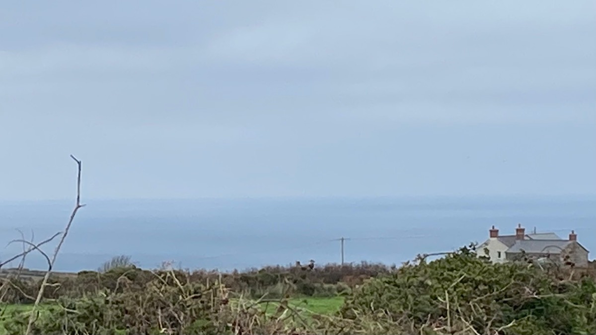St Just, Cornwall, Walking in the SW Cornwall highlands on a grey autumn afternoon. ...